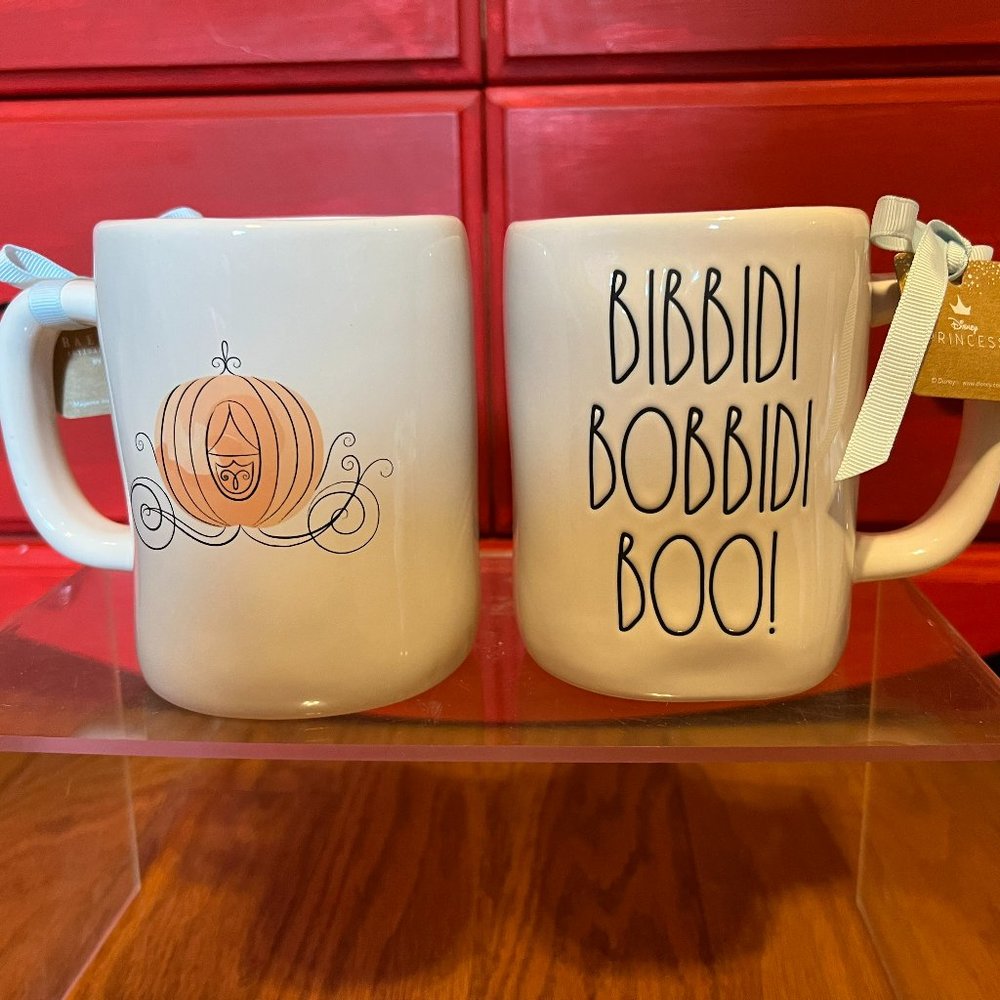 Disney's Cinderella Bibbidi Bobbidi Boo! Rae Dunn Mug pumpkin carriage NWT